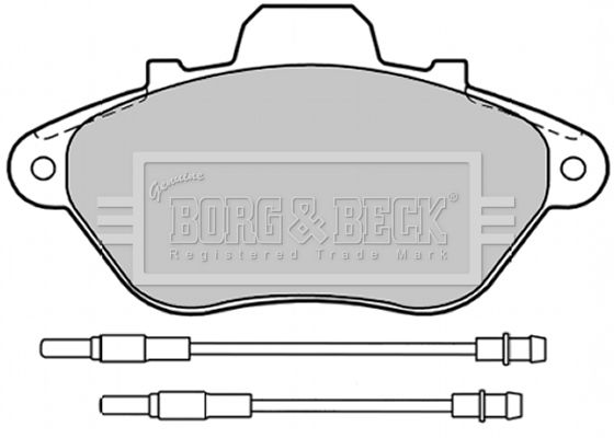 BORG & BECK Комплект тормозных колодок, дисковый тормоз BBP1199